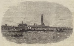 Nueva Ruta a Bélgica, El Barco de Vapor Aquila saliendo de Amberes